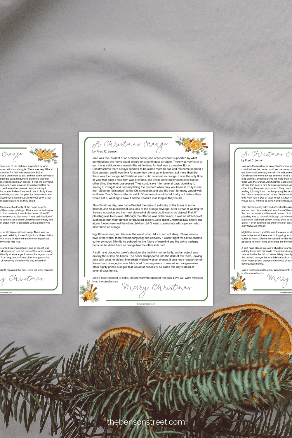 A Christmas Orange: Free Christmas Oranges Story Printable regarding Printable Christmas Orange Story