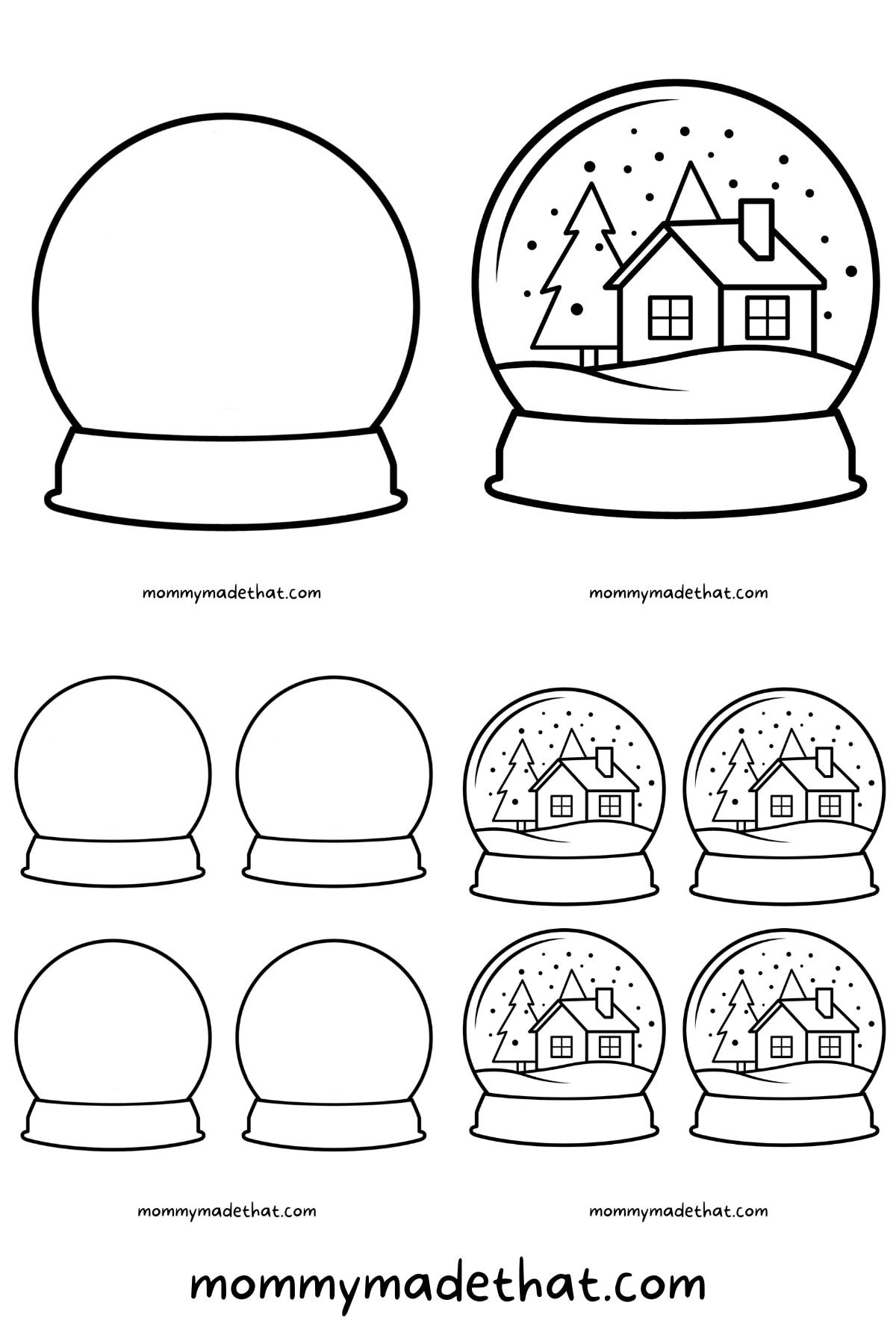 Adorable Snow Globe Templates (Free Printables!) for Christmas Snow Globe Printable