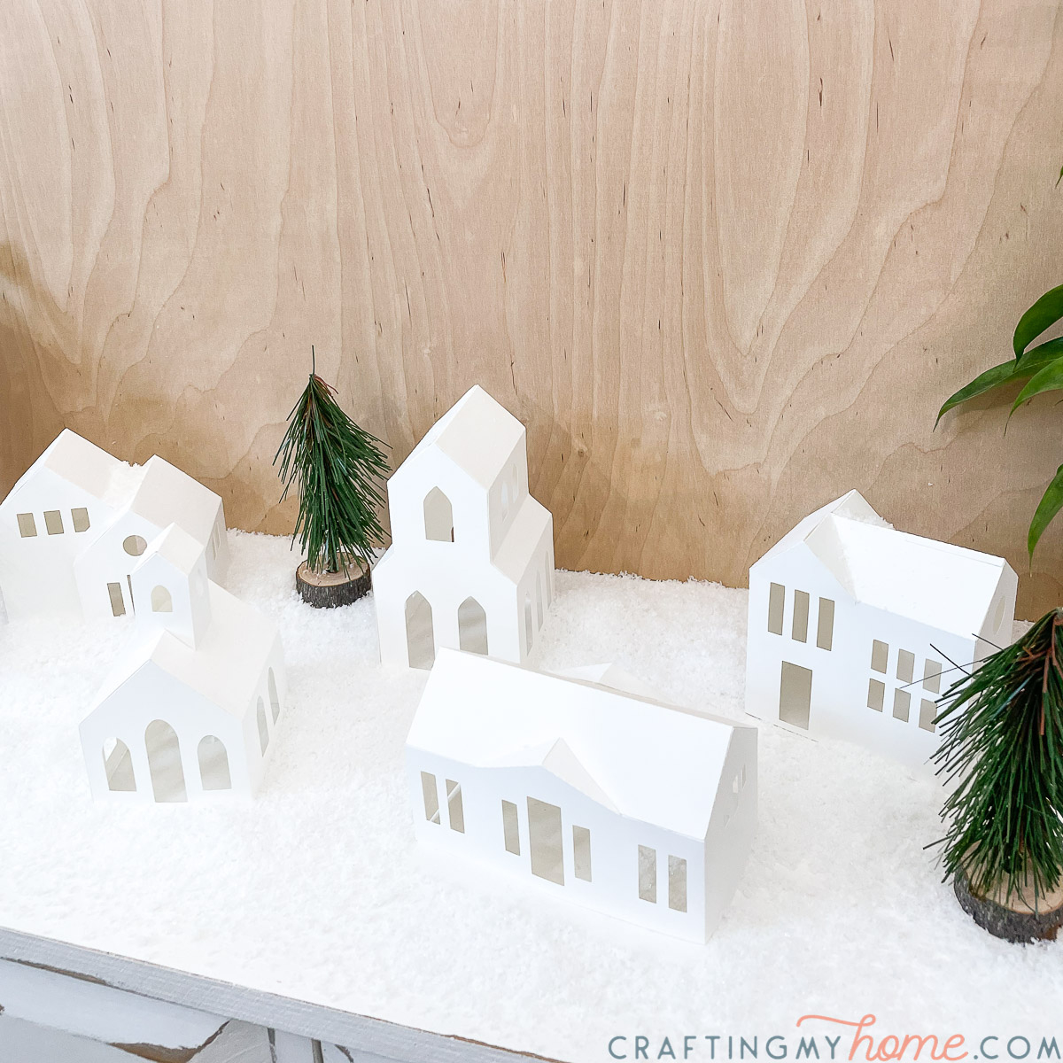 Beautiful Paper Christmas Village Diy • Crafting My Home for Printable Paper Christmas Village Template