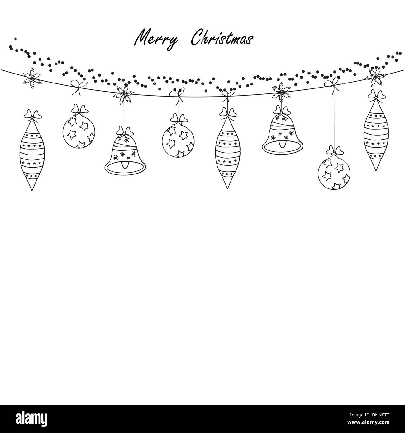 Black And White Modern Christmas Card Stock Vector Image &amp;amp; Art - Alamy within Printable Christmas Card Template Black And White