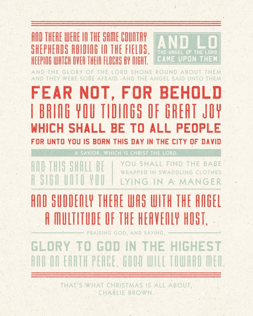 Black Friday Printable: Charlie Brown Christmas – Jamie Bartlett throughout Linus Christmas Speech Printable