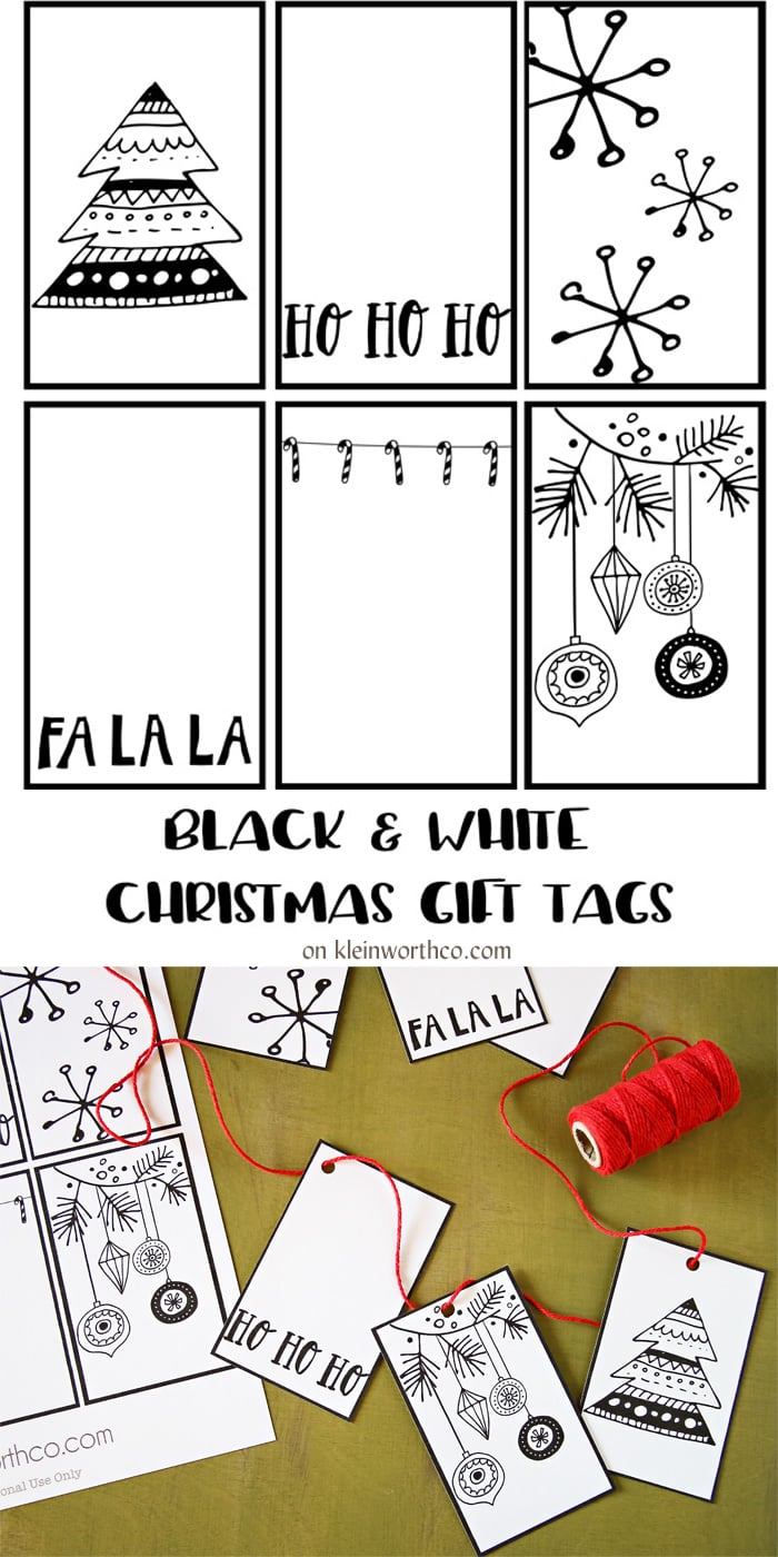 Black White Free Printable Gift Tags & Guy Gift Idea - Yummi Haus regarding Printable Black And White Christmas Tags