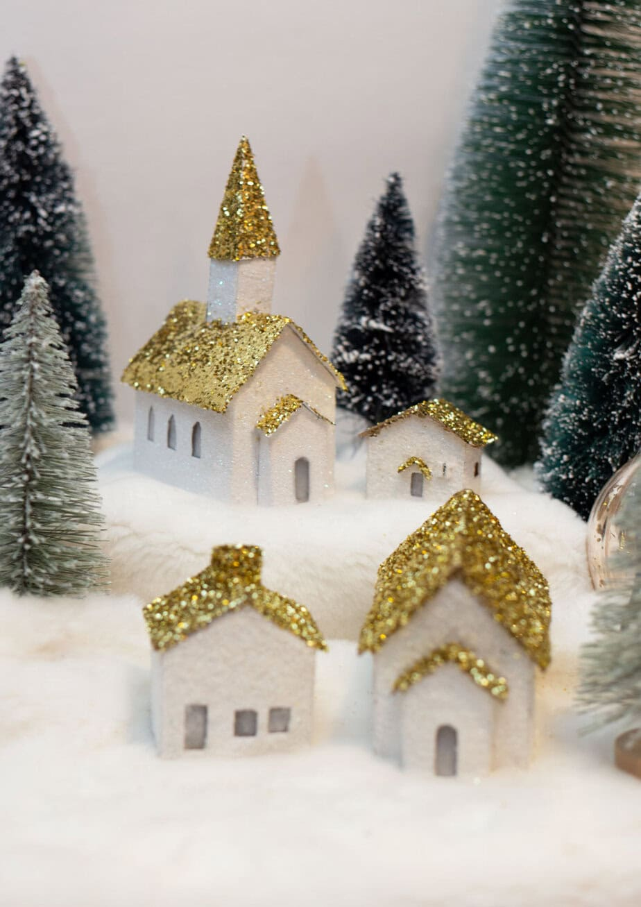Cardboard Christmas Village Houses: Free Printable Template within Cardboard Free Printable Printable Christmas Village Template