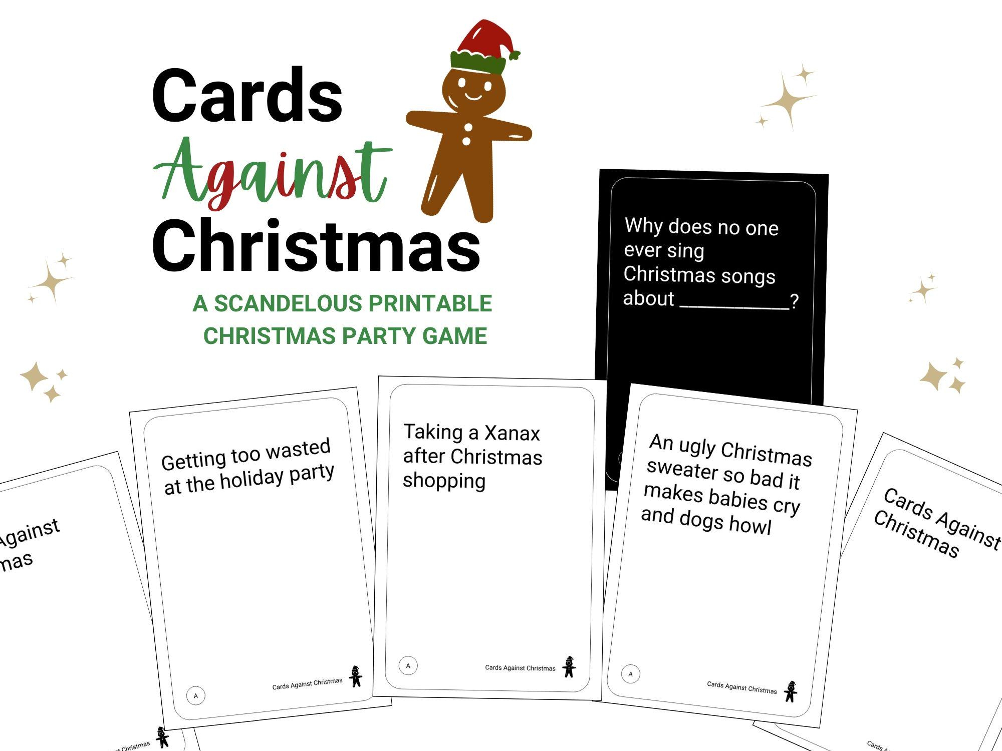 Cards Against Christmas, Holiday Party Printable Game, Cards regarding Card Against Christmas Game Printable