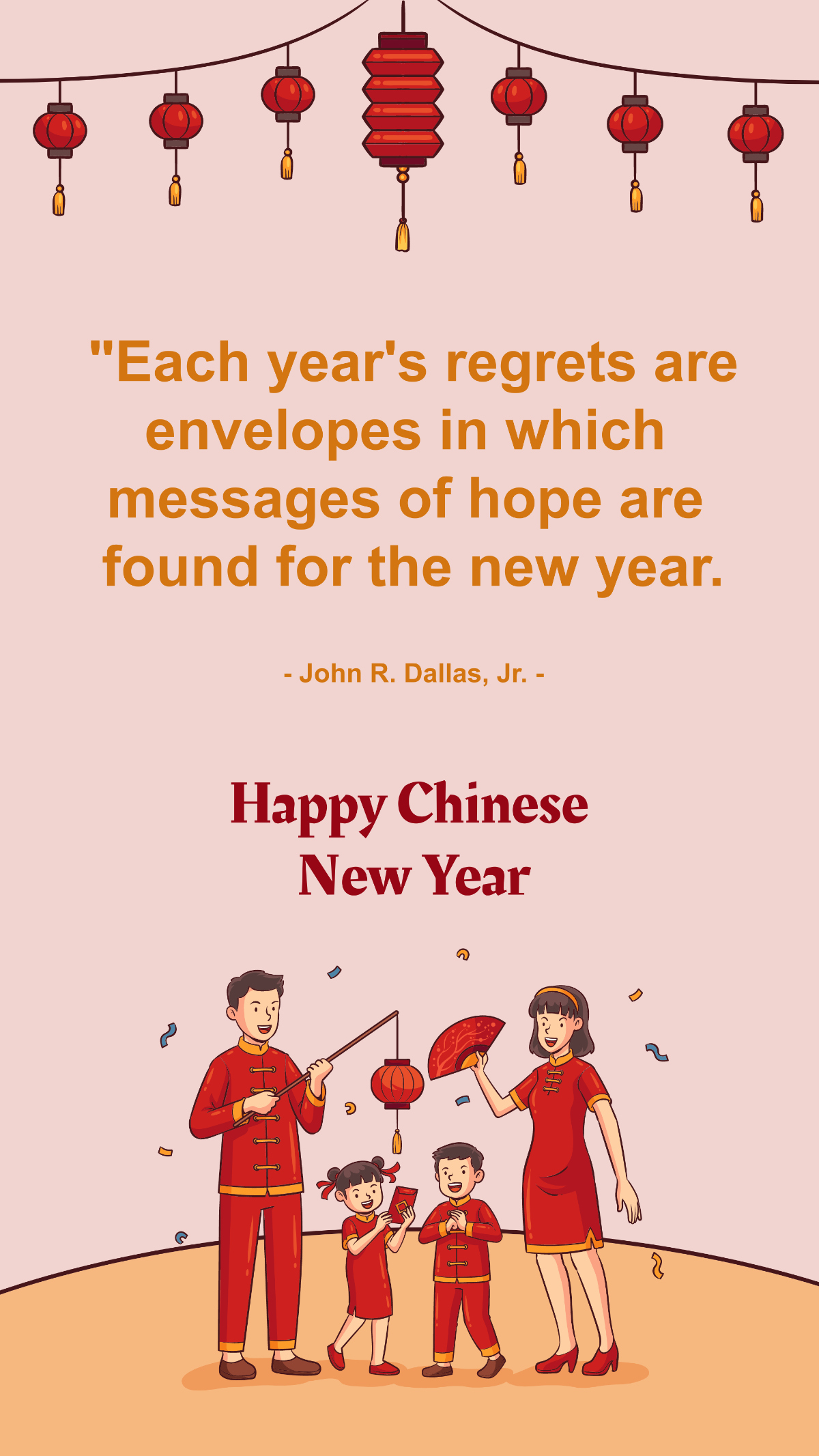 Chinese New Year Family Quotes Template pertaining to Inspirational Chinese New Year Quotes