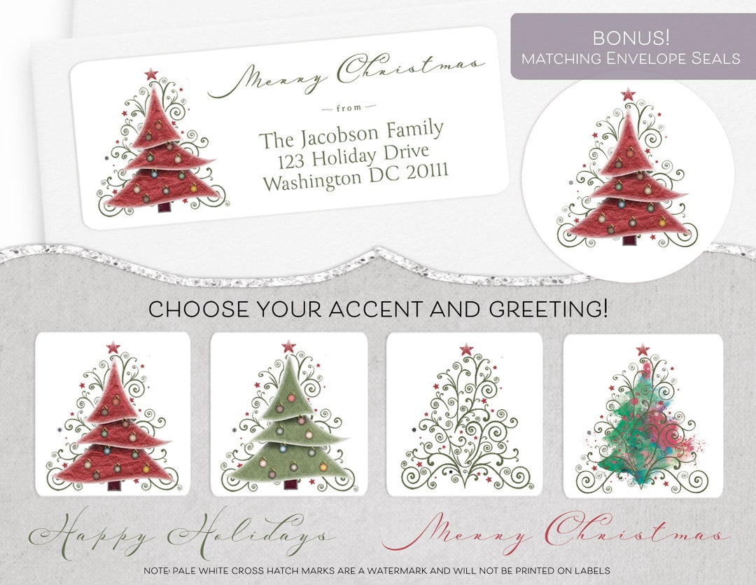Christmas Address Label, Holiday Address Label, Return Address pertaining to Christmas Return Address Labels Printable