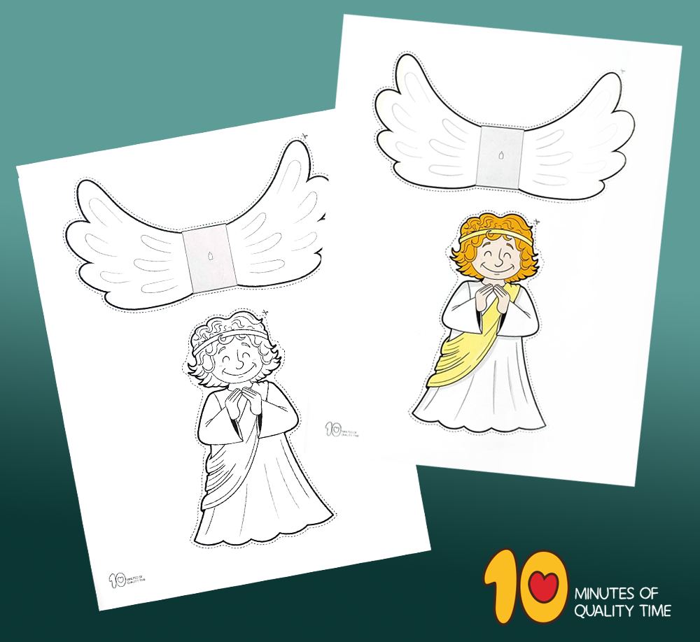 Christmas Angel Craft – 10 Minutes Of Quality Time intended for Christmas Angel Pattern Printable