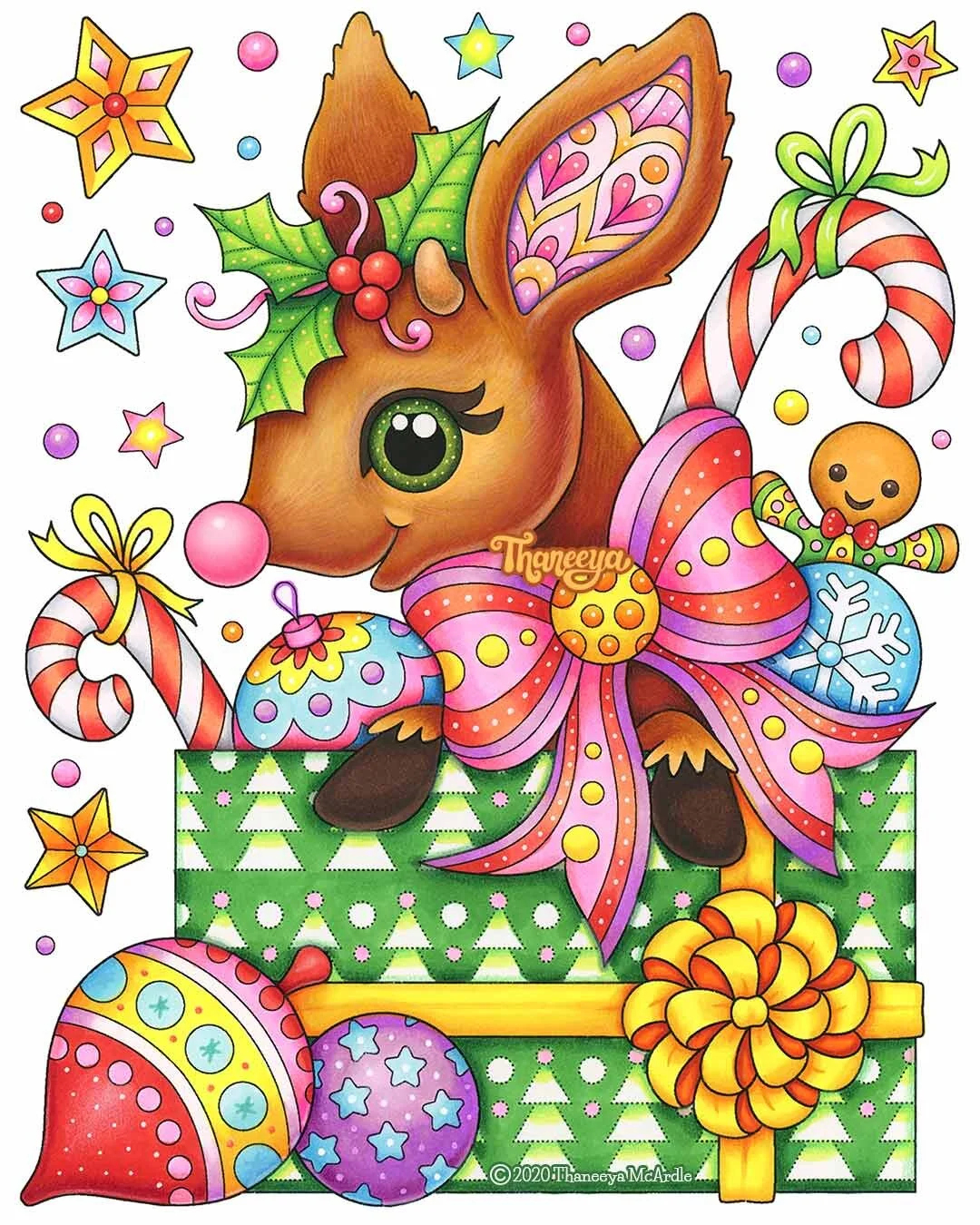 Christmas Animals Coloring Pages - Printable Christmas Coloring with Printable Christmas Pictures