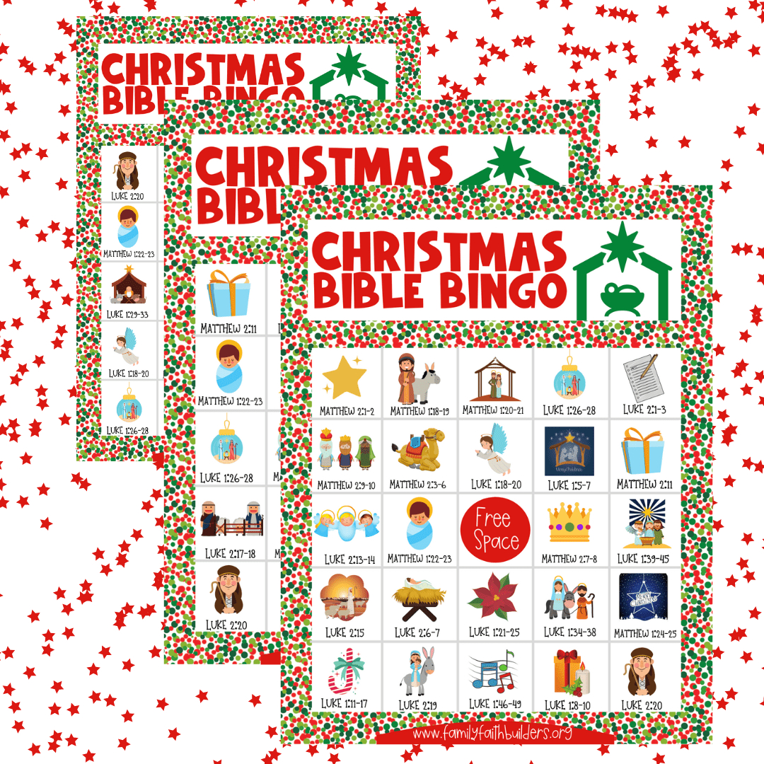 Christmas Bible Bingo - Family Faith Builders intended for Christian Christmas Bingo Printable