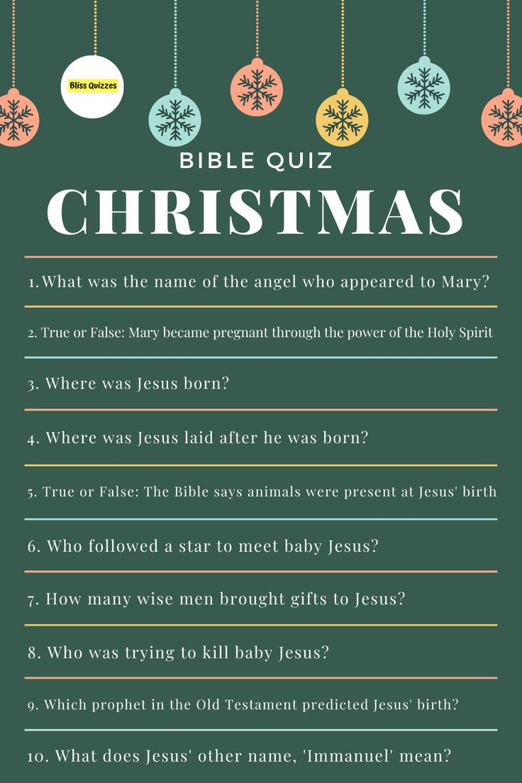 Christmas Bible Quiz regarding Christmas Bible Trivia Printable