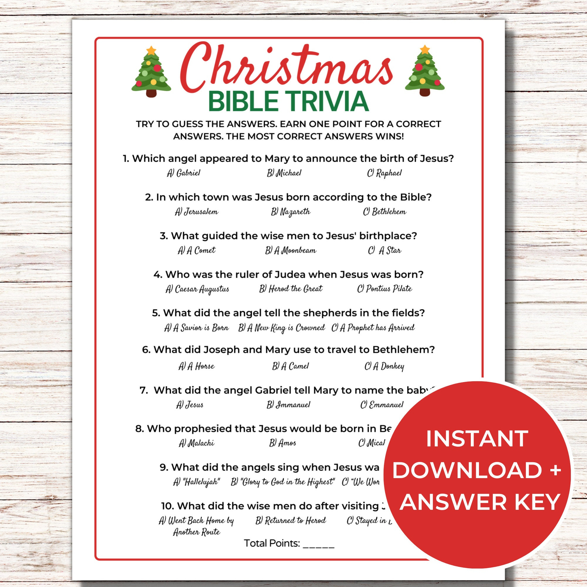 Christmas Bible Trivia Game, Printable Christmas Games, Fun with regard to Christmas Bible Trivia Printable