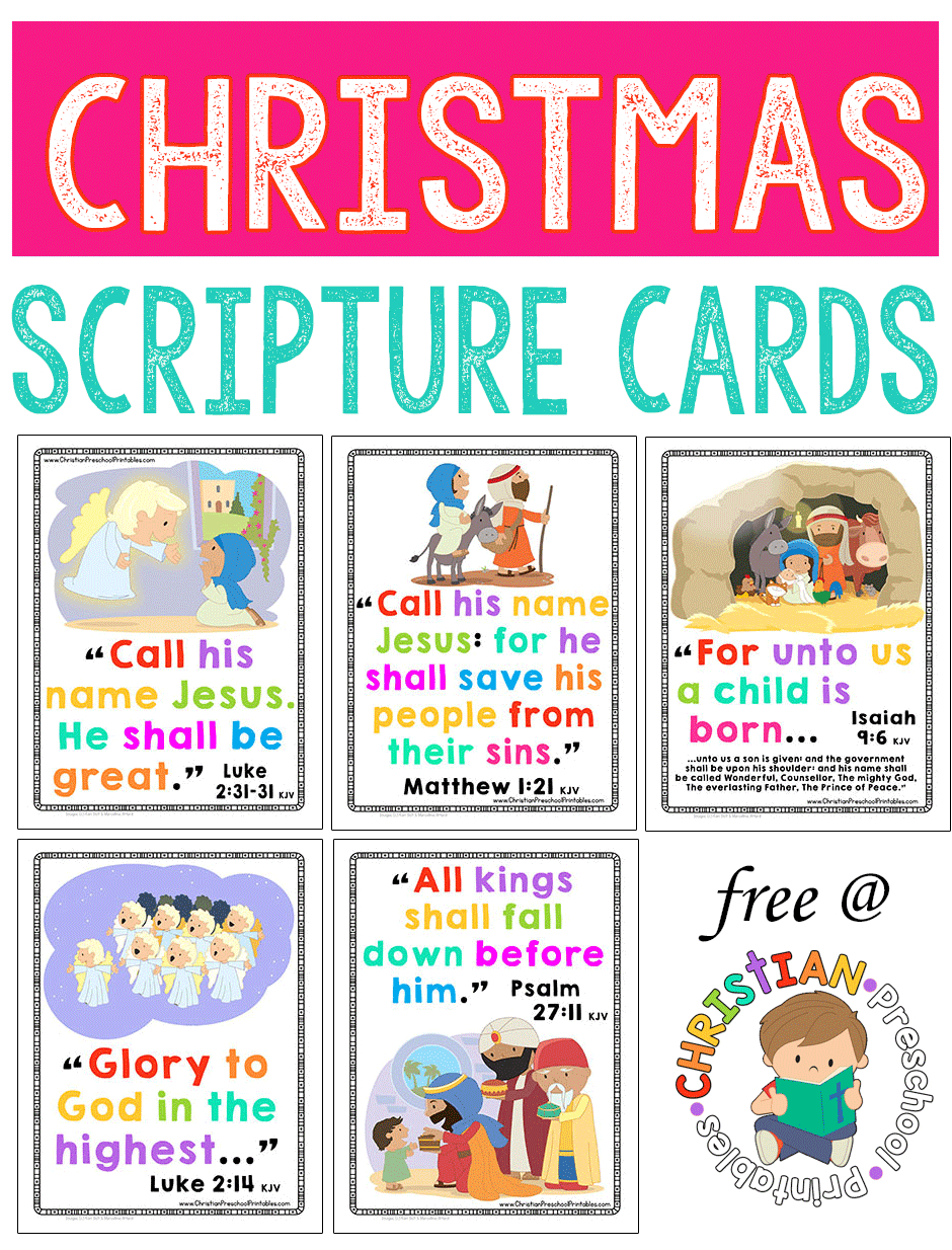 Christmas Bible Verse Cards - The Crafty Classroom throughout Printable Bible Verses For Christmas