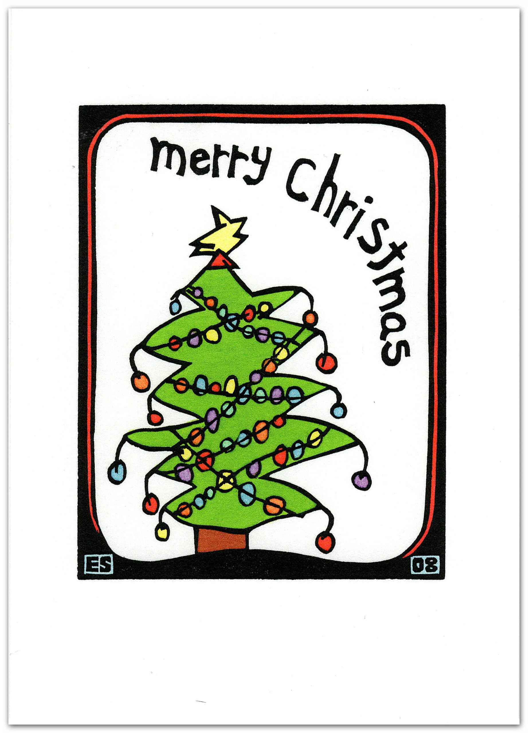 Christmas Card (1) Of A Christmas Tree (0835) - Etsy.de with regard to Printable Christmas Tree Card