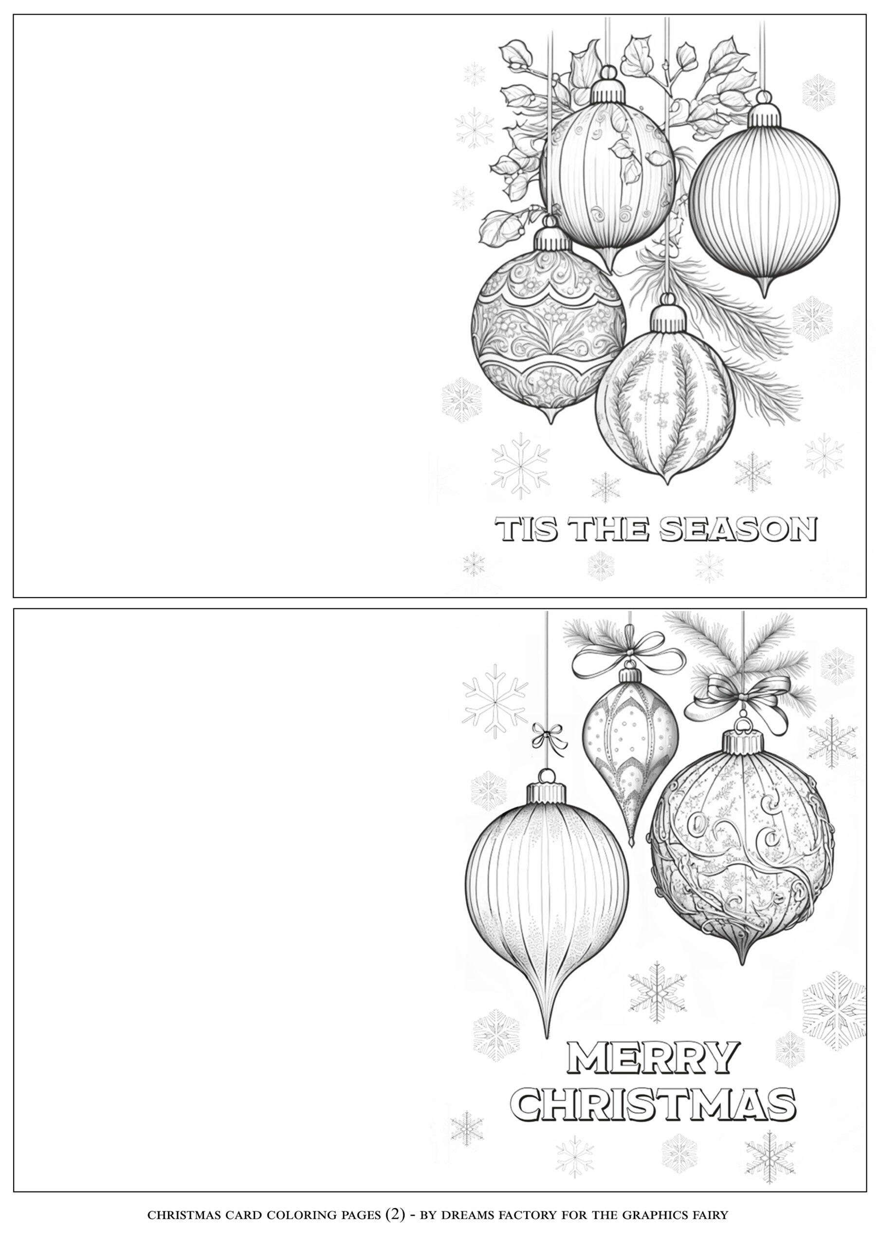 Christmas Card Coloring Pages! - The Graphics Fairy throughout Template Printable Christmas Card to Color