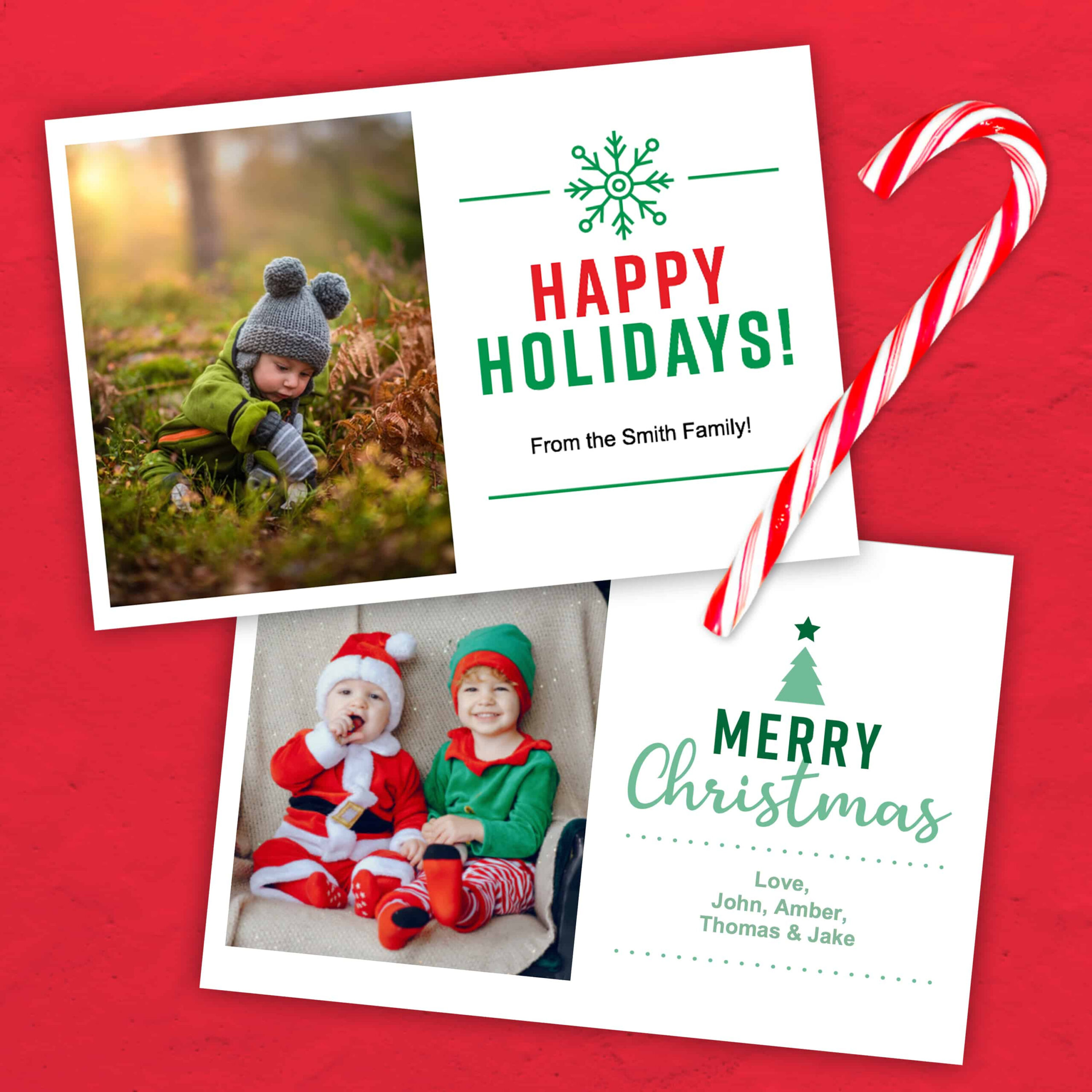 Christmas Card Template (4×6) - Free Printable Download pertaining to Christmas Picture Card Free Printable