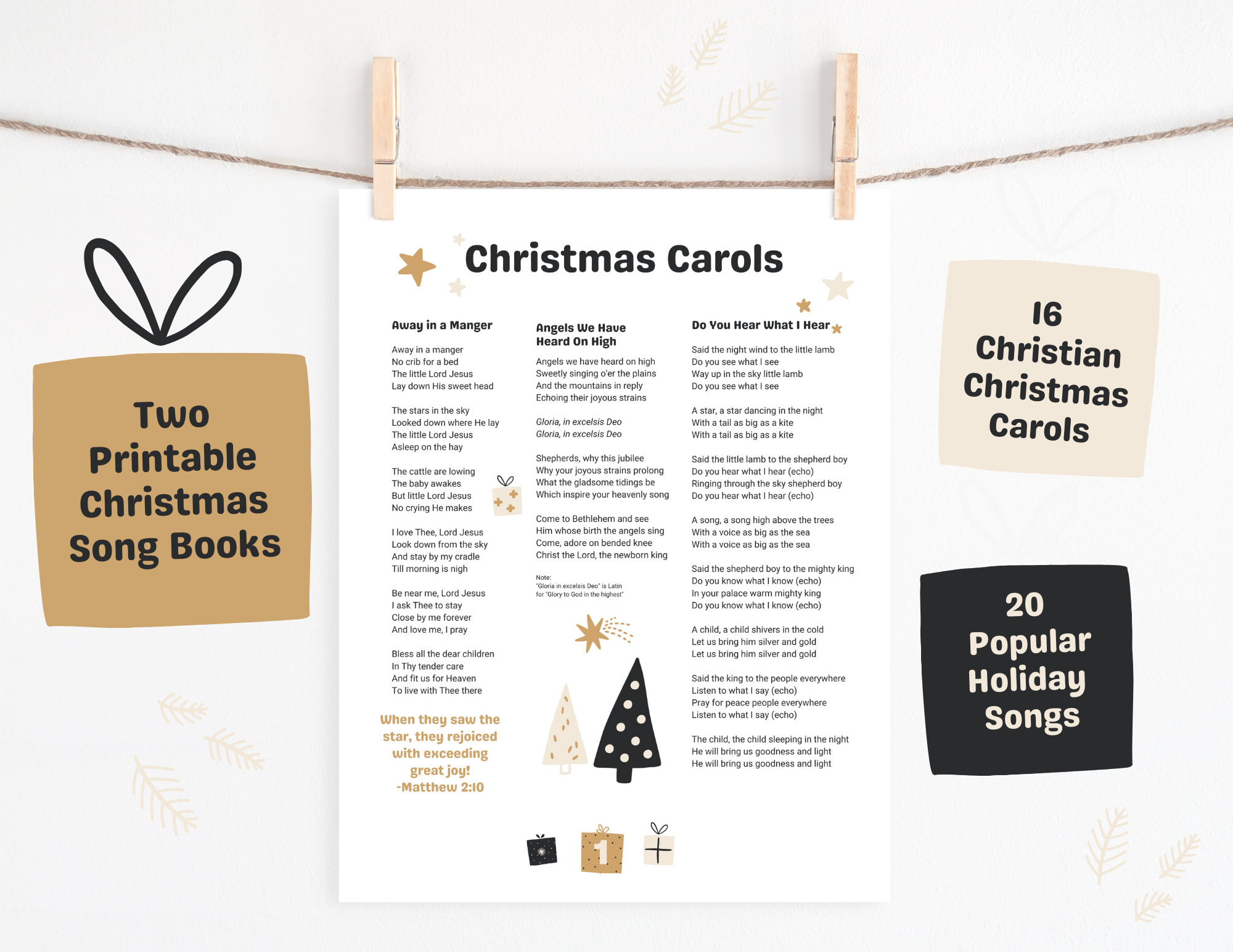 Christmas Carol Lyric Sheets: Singalong Songbook (Digital in Christmas Carol Song Books Printable
