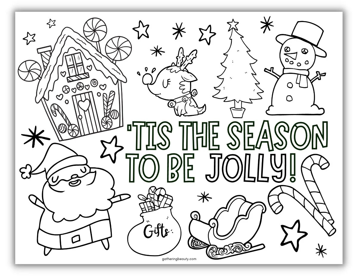 Christmas Coloring Activities For Kids - Free Printable in Christmas Color Page Printable