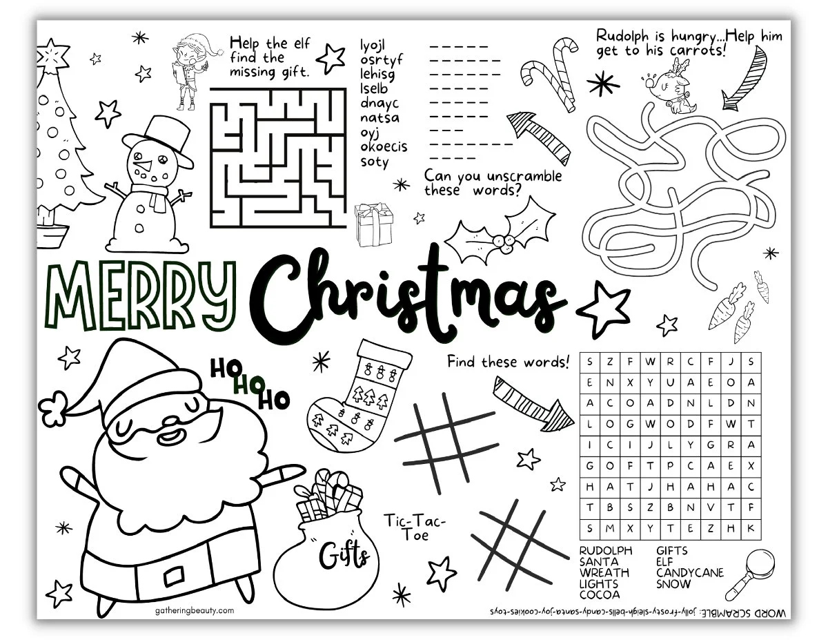 Christmas Coloring Activities For Kids - Free Printable with regard to Christmas Activity Printable Sheets