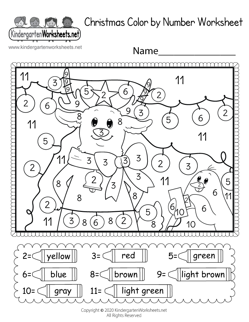 Christmas Colornumber Worksheet - Free Printable, Digital, & Pdf with regard to Printable Color by Numbers Christmas