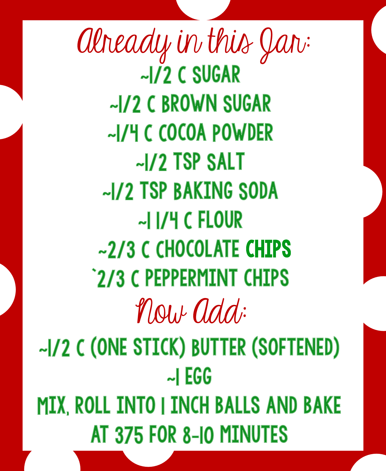 Christmas Cookie Mix In A Jar Gift Idea with regard to Christmas Cookie Recipes Printable