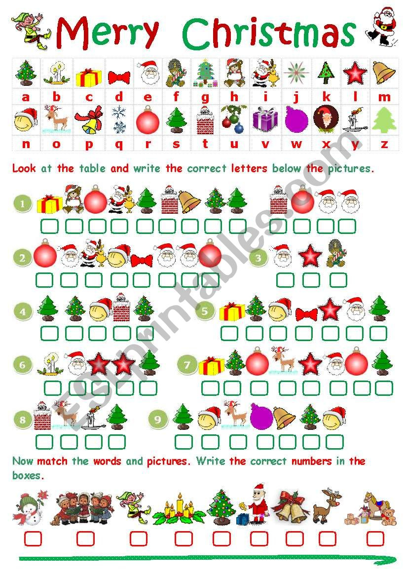 Christmas Cryptogram - Esl Worksheetjecika with Christmas Cryptogram Free Printable