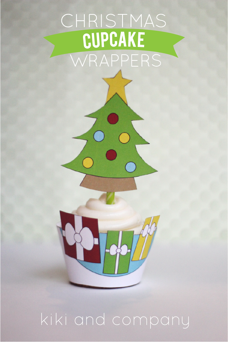 Christmas Cupcake Wrappers {Free Printable} - Kiki & Company within Christmas Cupcake Wrappers Printable