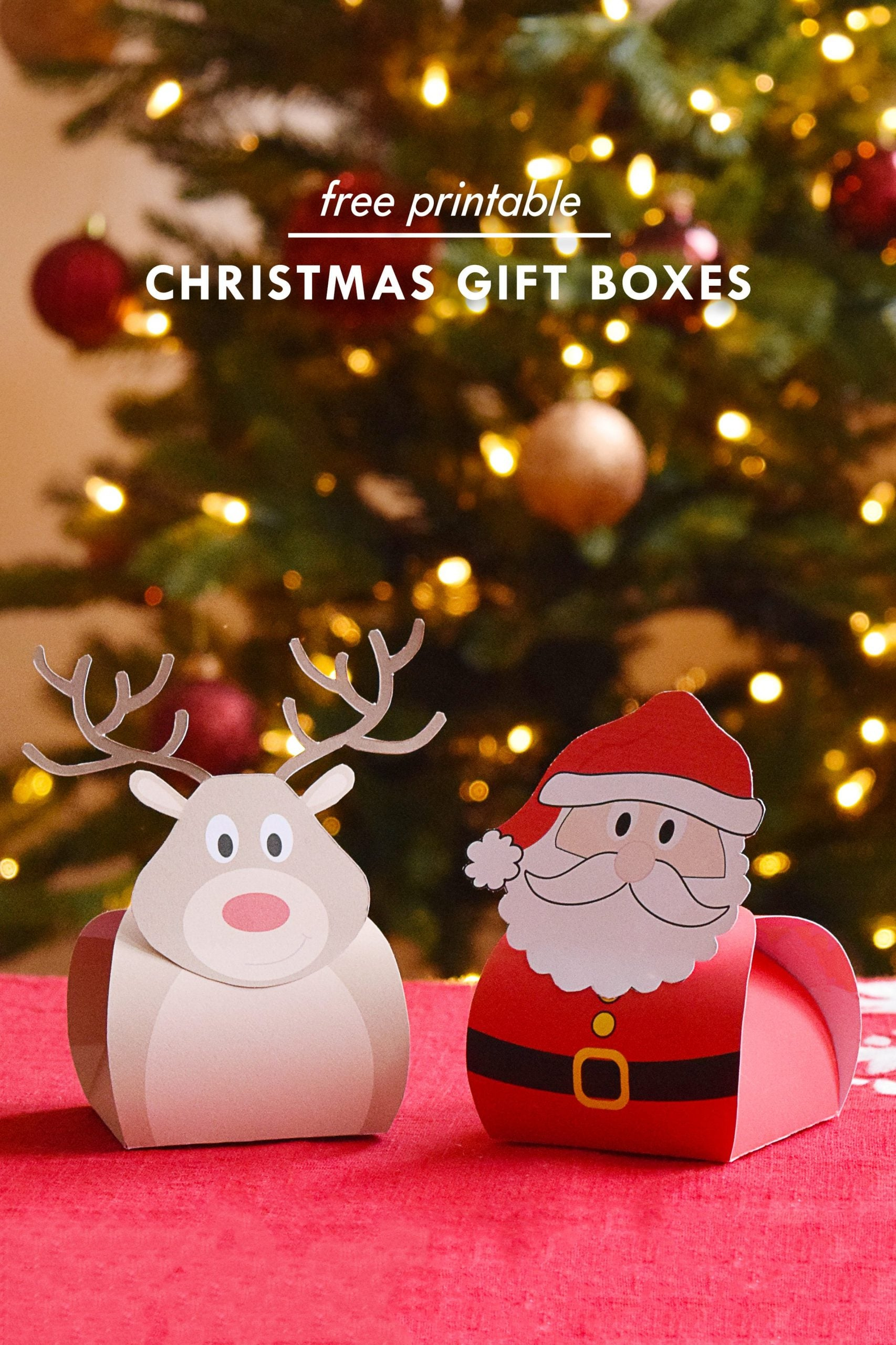 Christmas Gift Boxes (+ A Free Printable For You!) regarding Printable Christmas Gift Box Template