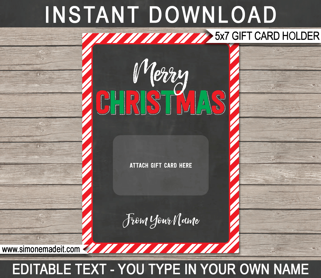 Christmas Gift Card Holder with Christmas Gift Card Holders Printable