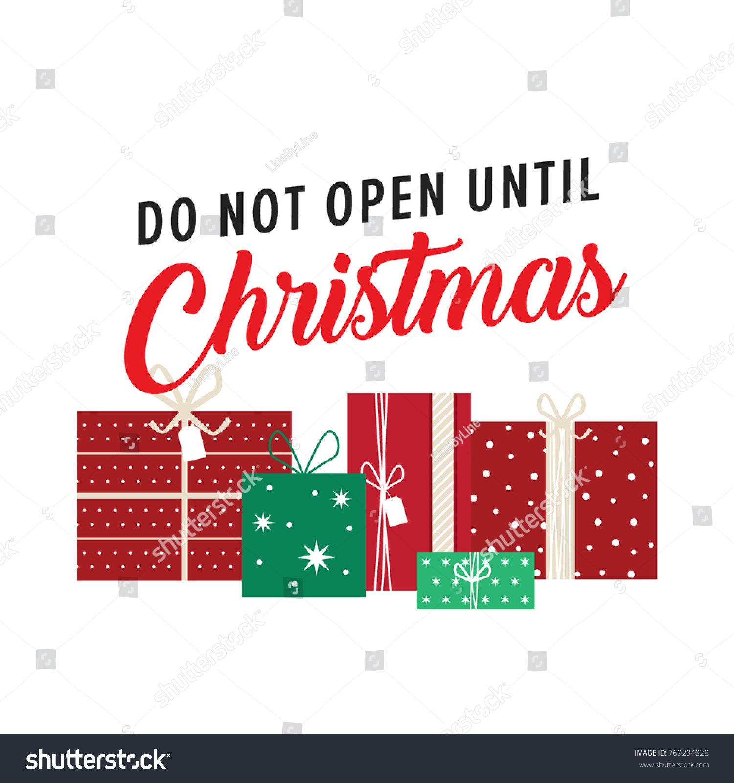 Christmas Gift Tag Do Not Open Stock Vector (Royalty Free intended for Free Printable Do Not Open Until Christmas Tags