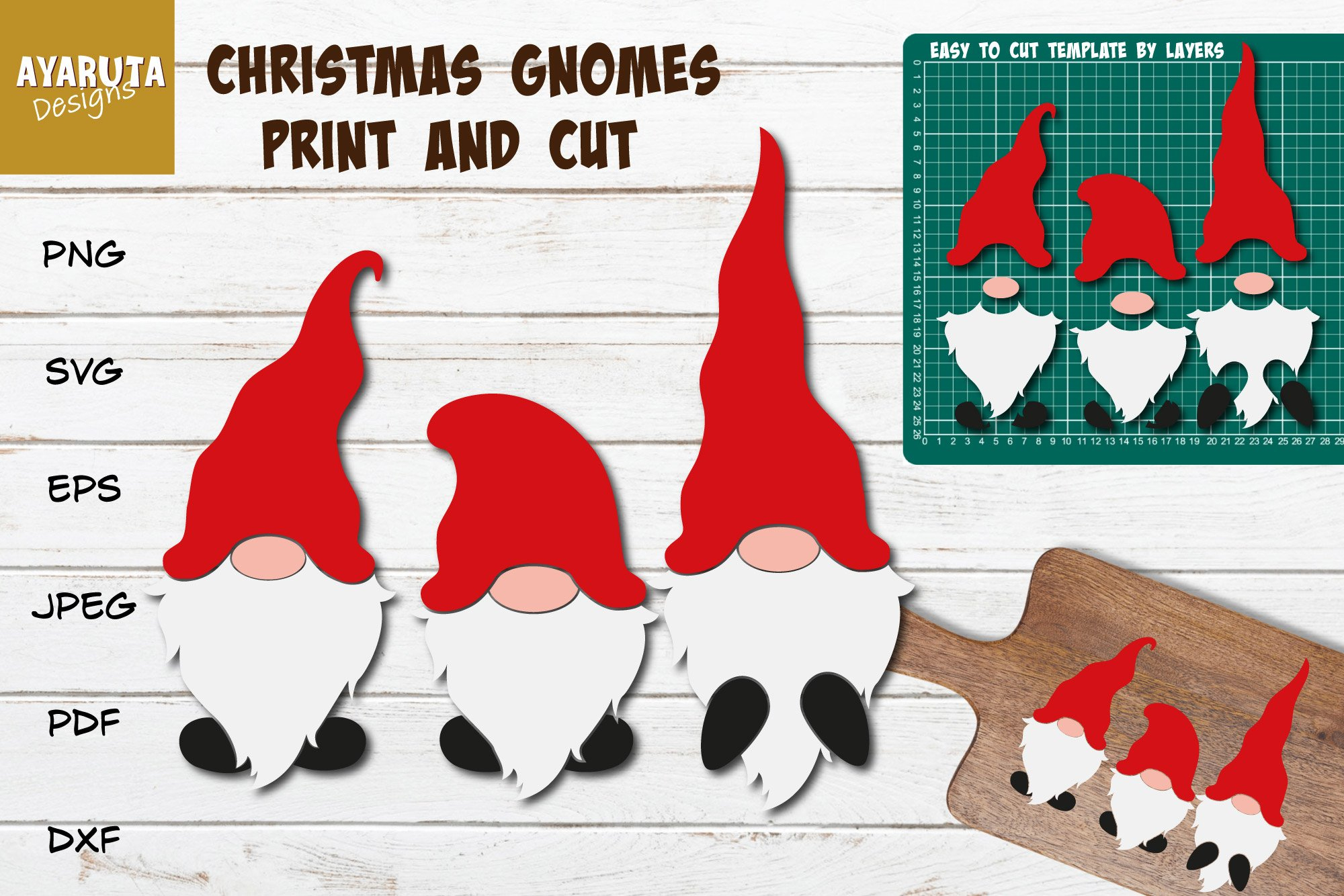 Christmas Gnomes Svg Print And Cut, Gnomes In (960143) pertaining to Christmas Gnome Template Free Printable