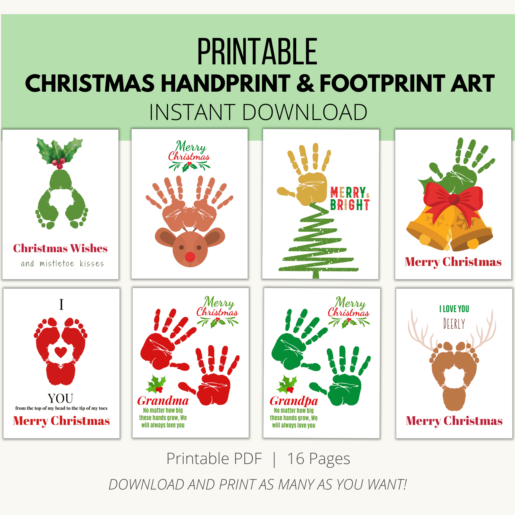 Christmas Handprint Art - A Cherished Christmas Keepsake - Add A intended for Christmas Handprint Art Printable