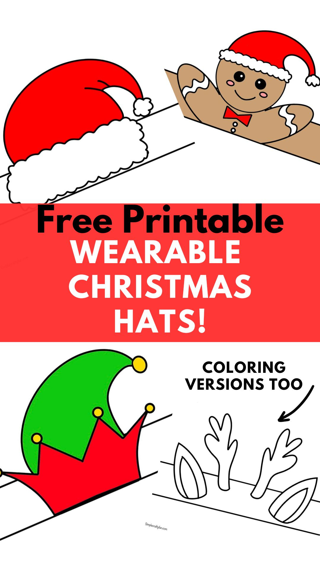 Christmas Hat Printable Crafts Free Printable - with regard to Free Printable Christmas Crowns