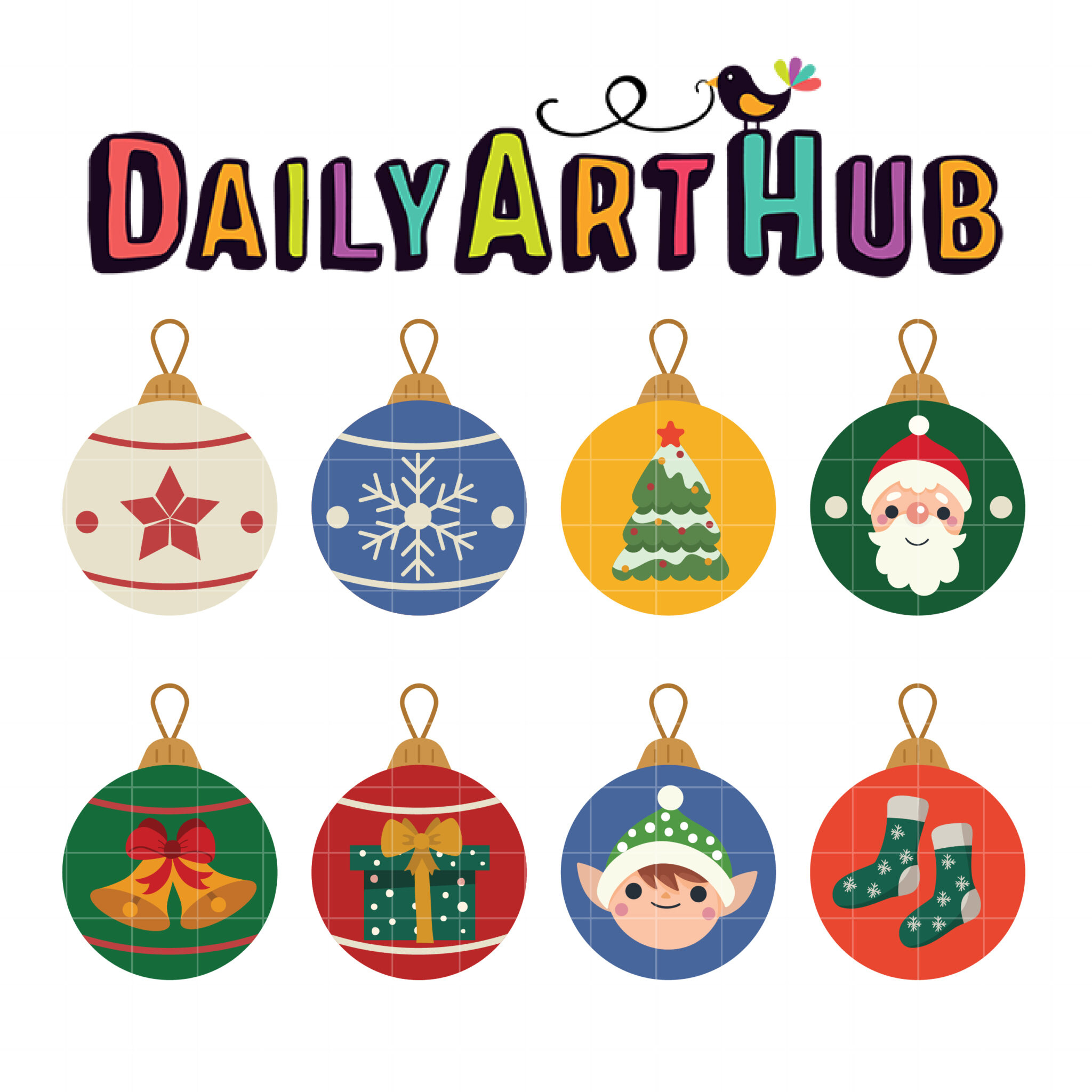 Christmas Holiday Balls Clip Art Set – Daily Art Hub // Graphics intended for Printable Christmas Ornament Clipart
