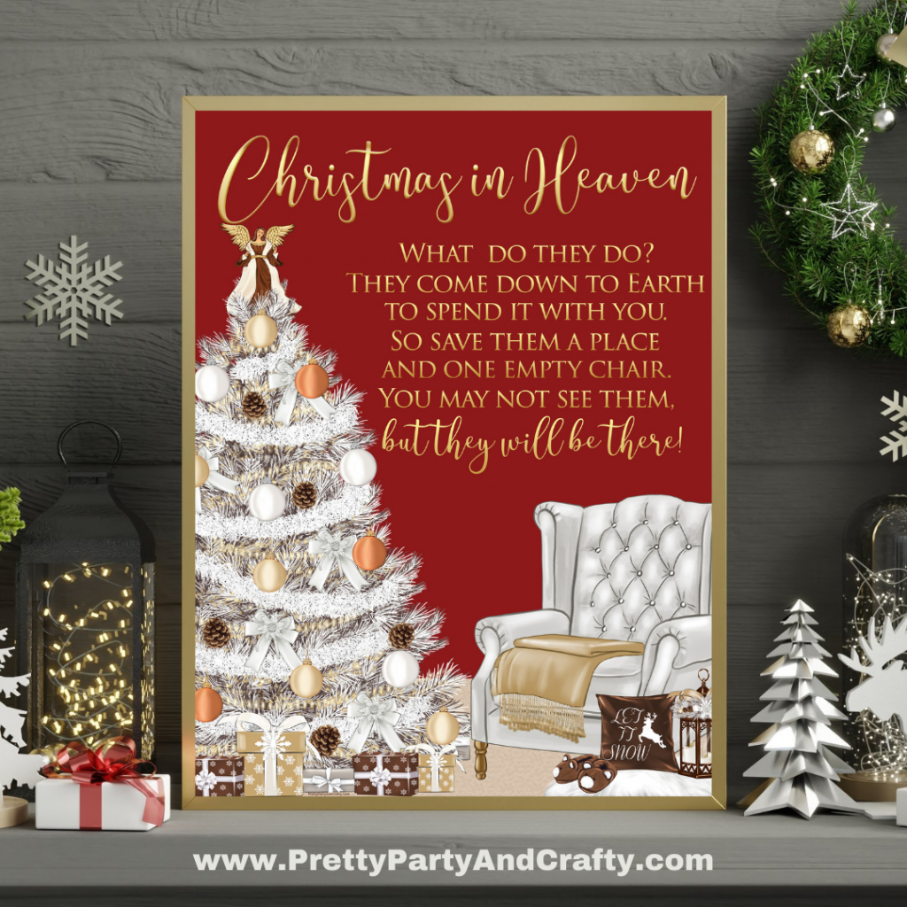 Christmas In Heaven Poem - Pretty Party &amp;amp; Crafty - Worksheets Library intended for Christmas In Heaven Free Printable
