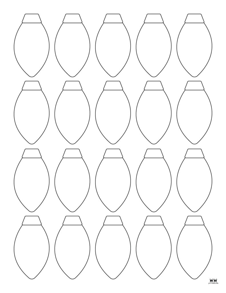 Christmas Light Templates - 25 Free Printable Pages | Printabulls throughout Christmas Lights Printable Free