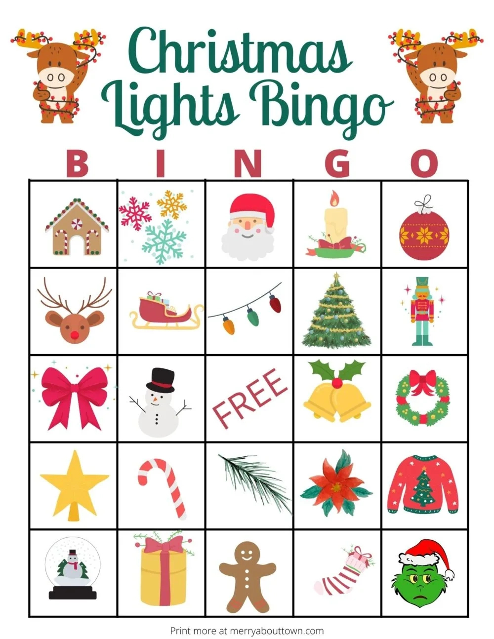 Christmas Lights Bingo Printable - Merry About Town throughout Christmas Light Bingo Free Printable