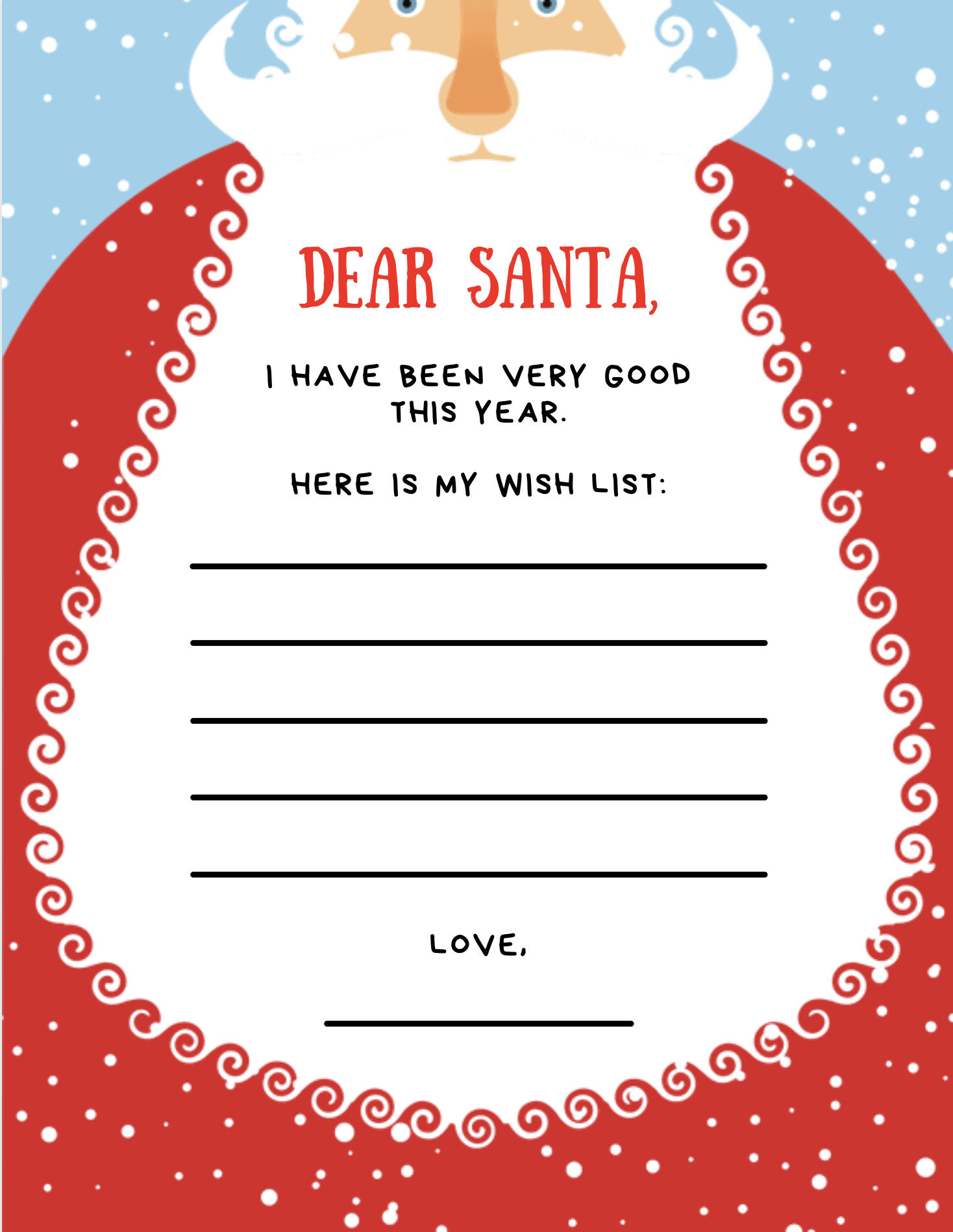 Christmas List Template {9 Free Gorgeous Printables!} - Make Life pertaining to Printable Santa&amp;amp;#039;s Christmas List