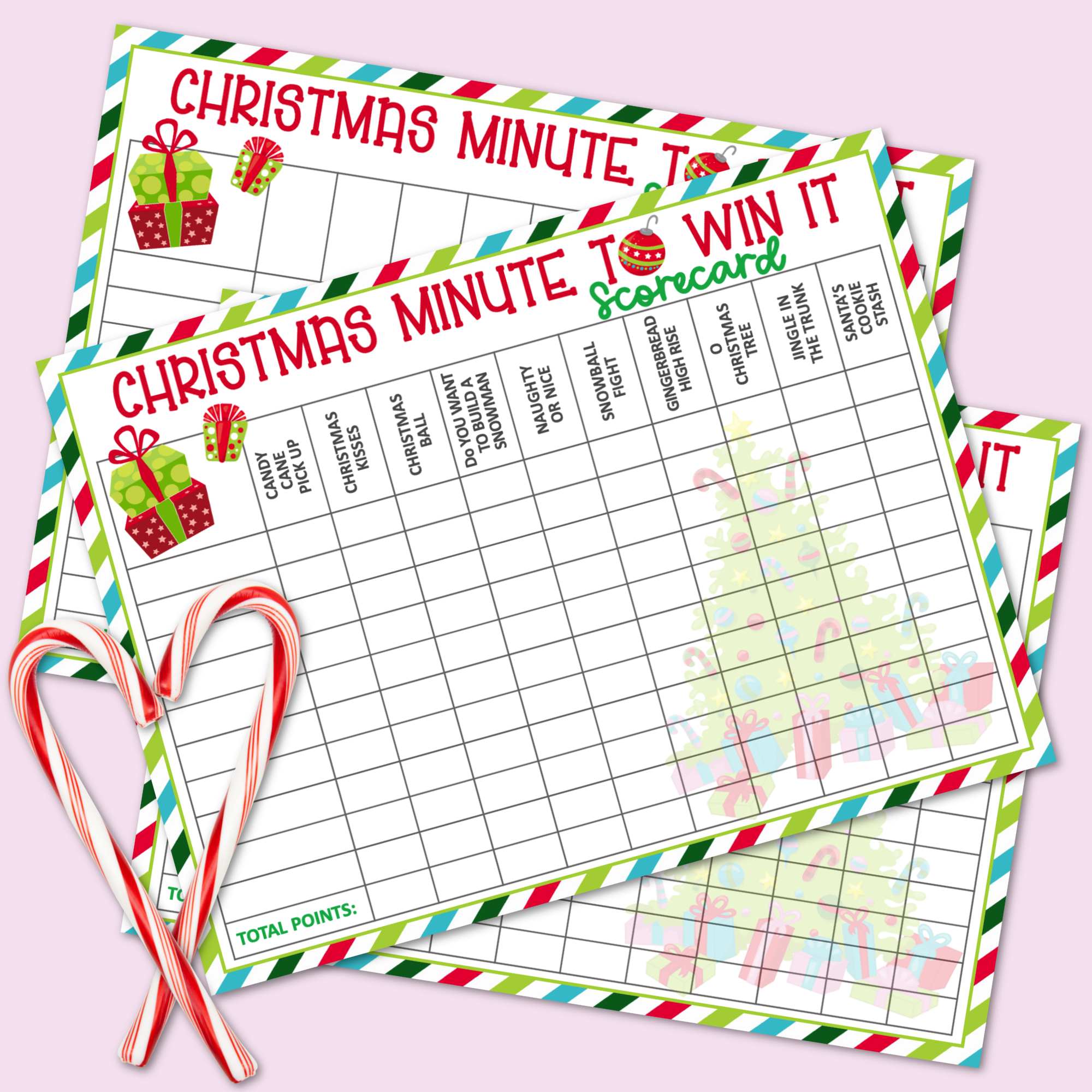 Christmas Minute To Win It Games For The Entire Family - Kara Creates with Christmas Minute to Win It Games Printable