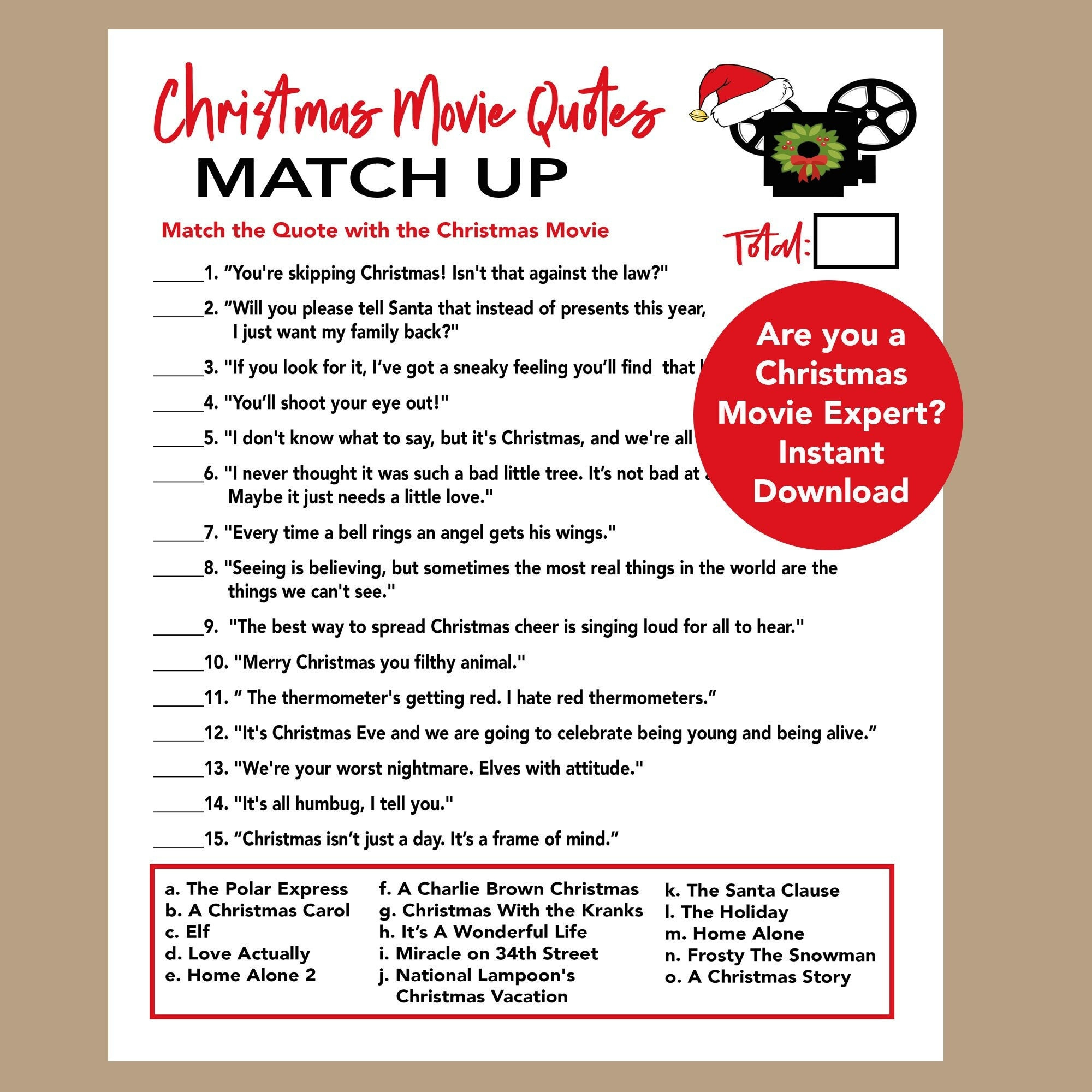 Christmas Movie Guess The Movie Scene Quiz Christmas Movie throughout Christmas Movie Quiz Printable