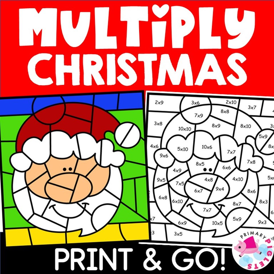 Christmas Multiplication Colornumber Code Worksheets | Made with regard to Christmas Multiplication Color By Number Printable Worksheets Free