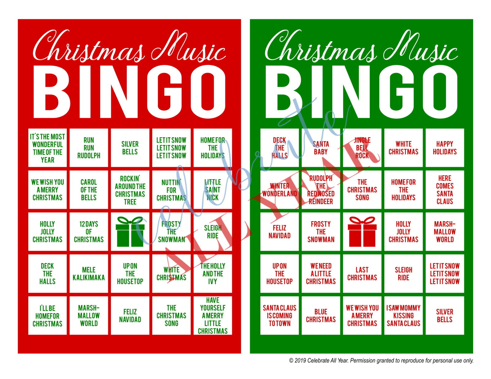 Christmas Music Bingo Game – Celebrate All Year within Christmas Music Bingo Free Printable
