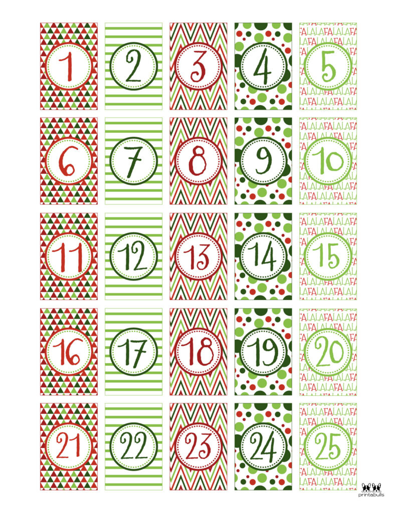 Christmas Numbers | Printabulls in Free Printable Christmas Numbers 1 50