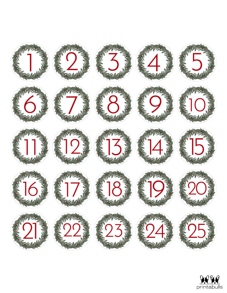 Christmas Numbers | Printabulls throughout Free Printable Christmas Numbers 1 50
