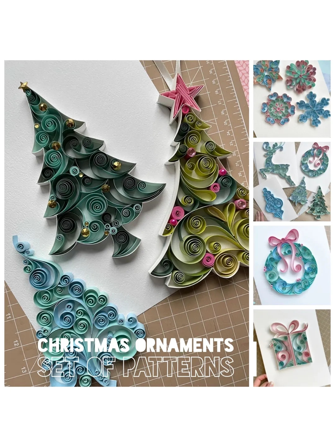 Christmas Ornaments | Quilling Paper | Winter Cards | Craft | Diy intended for Printable Christmas Quilling Patterns