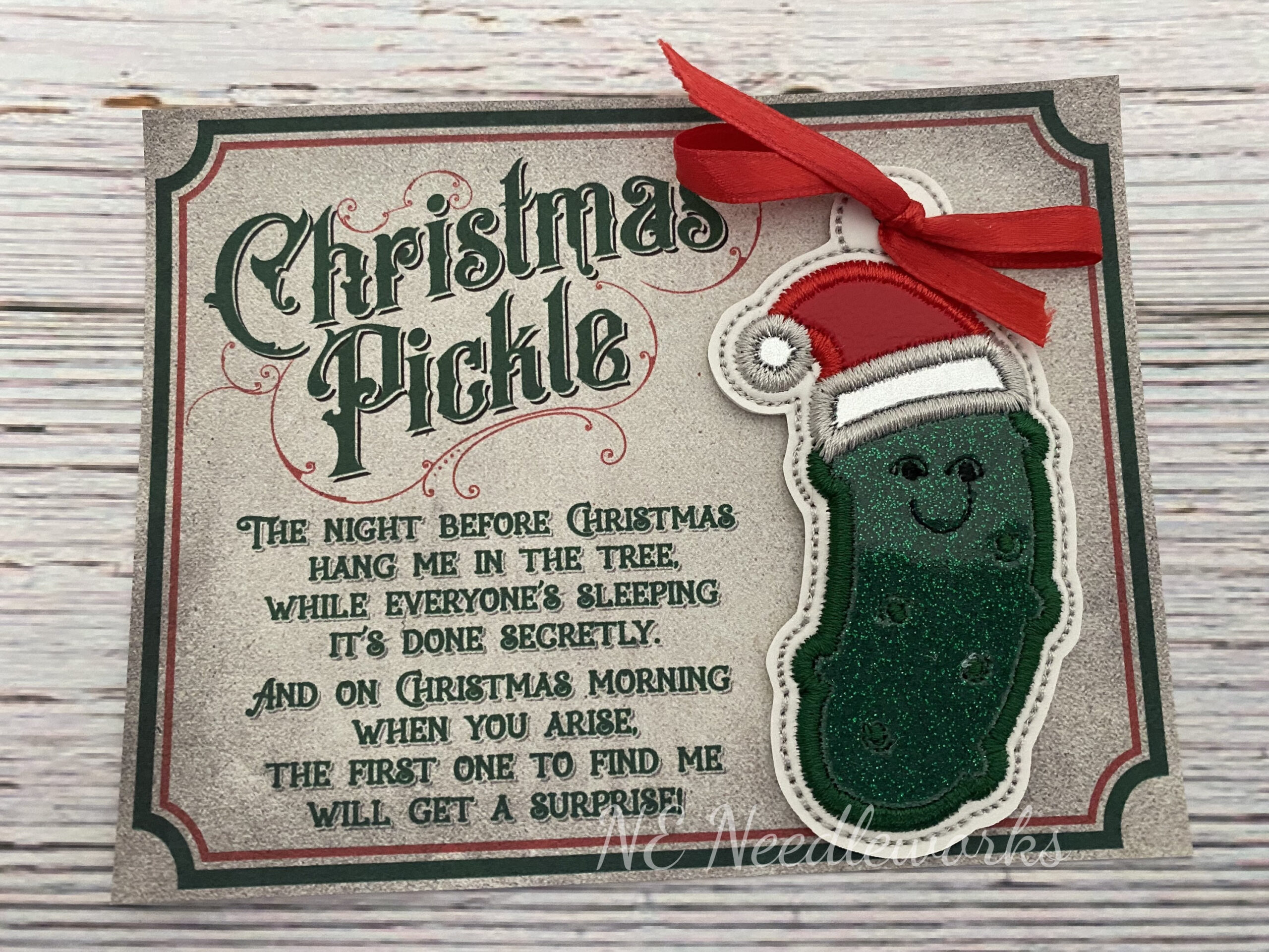 Christmas Pickle Ornament pertaining to German Christmas Pickle Poem Printable