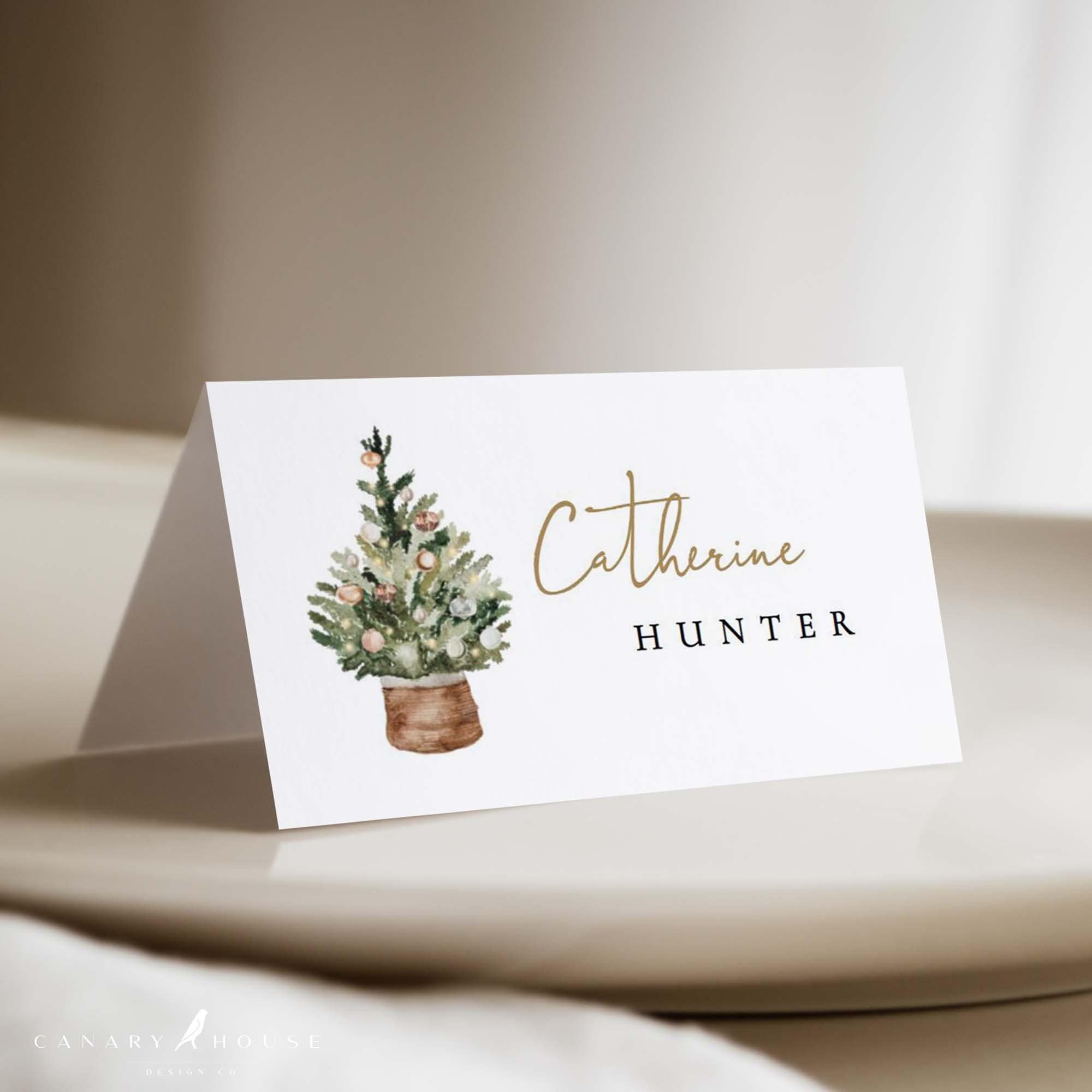 Christmas Place Card Template, Printable Christmas Place Cards with Printable Christmas Table Place Card