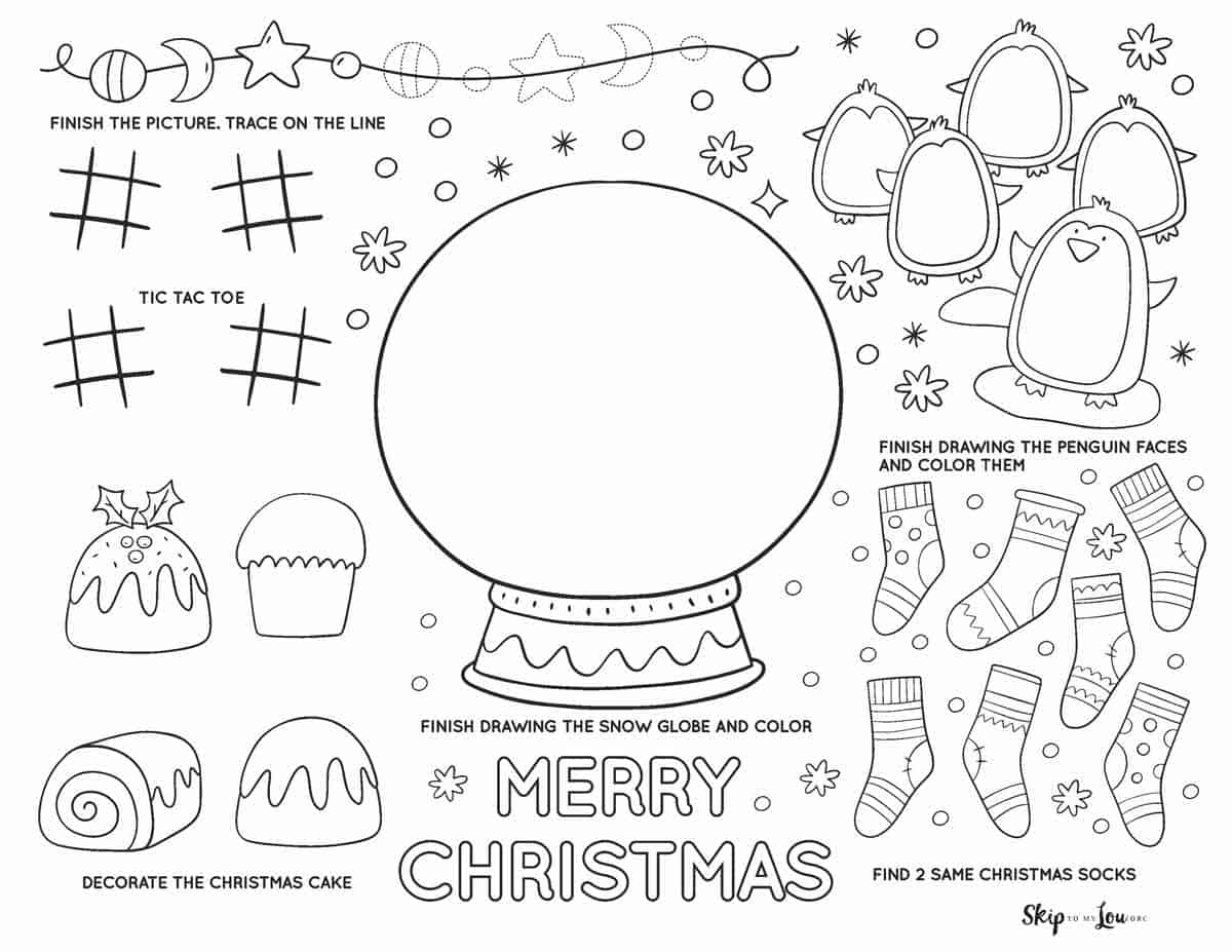 Christmas Placemats | Skip To My Lou with regard to Christmas Activity Placemats Printable