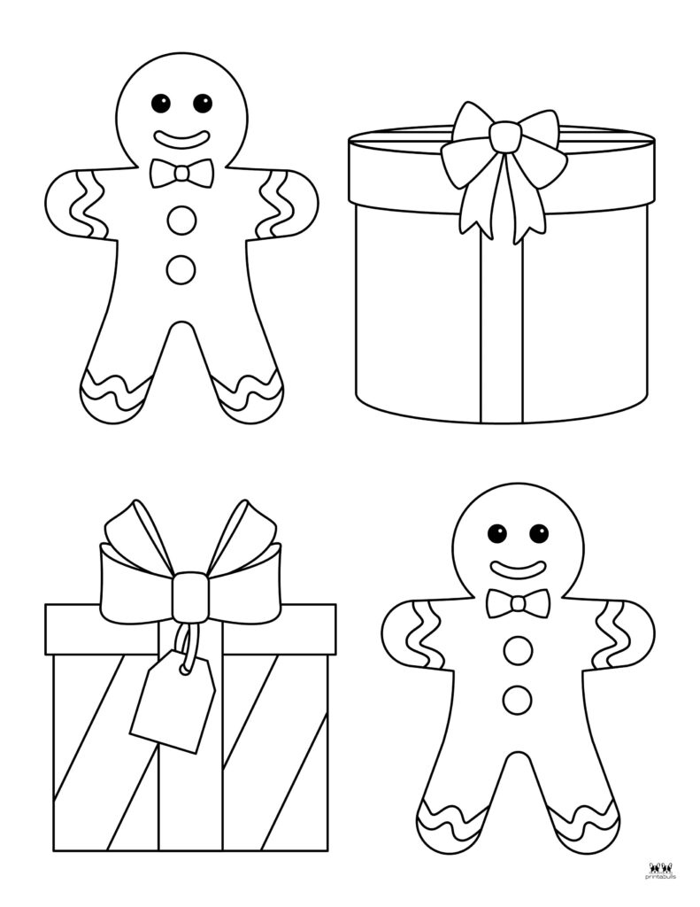 Christmas Present Coloring Pages - 25 Free Pages | Printabulls within Christmas Present Template Printable