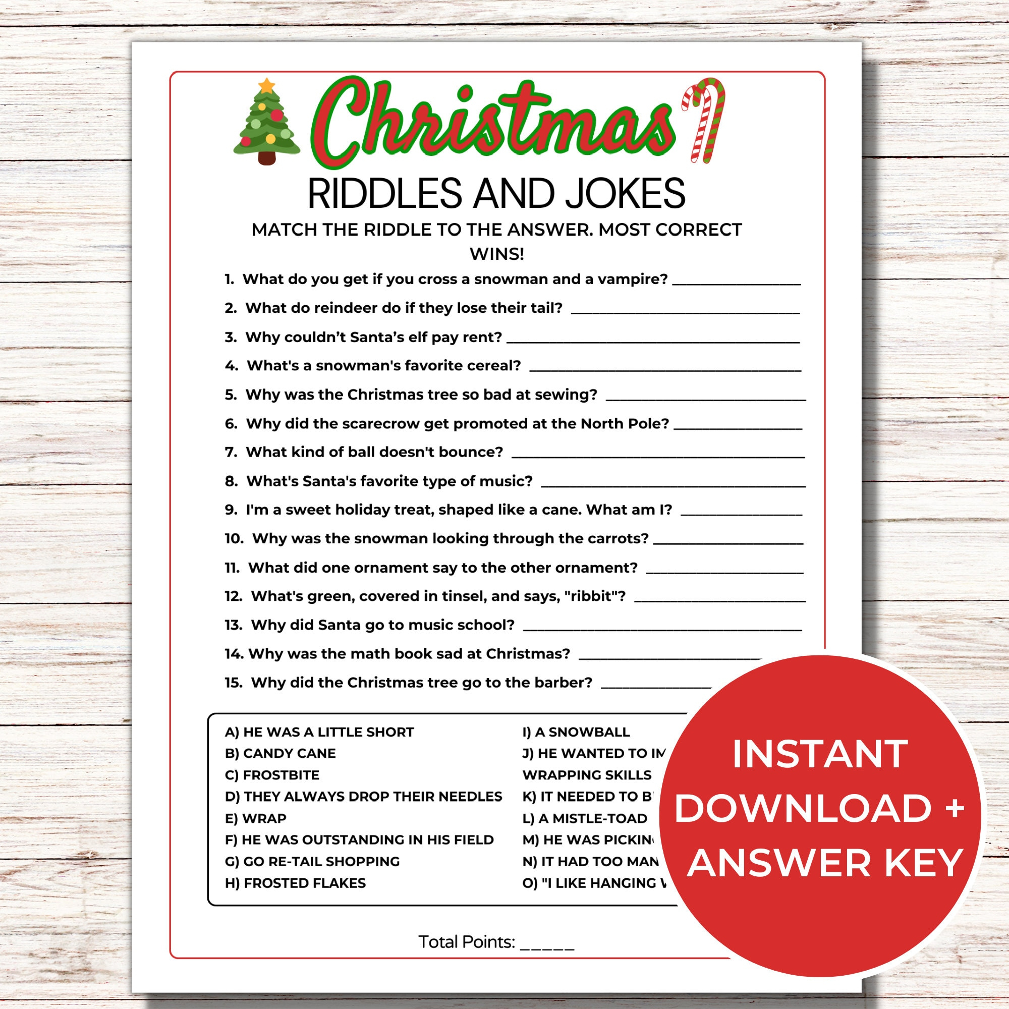 Christmas Riddles Game, Printable Christmas Games For Kids, Fun with Christmas Riddles For Kids Printable