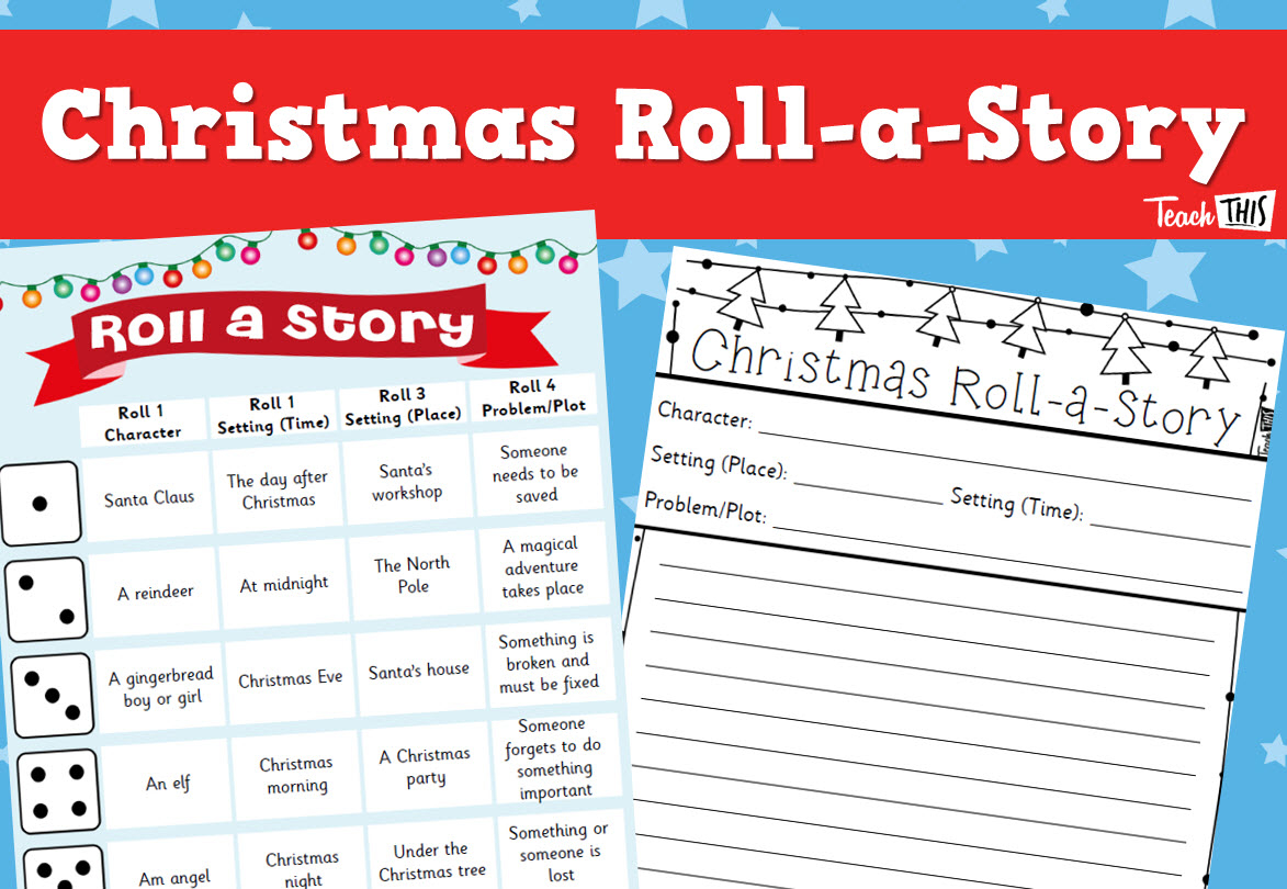 Christmas Roll-A-Story :: Teacher Resources And Classroom Games throughout Christmas Roll a Story Free Printable